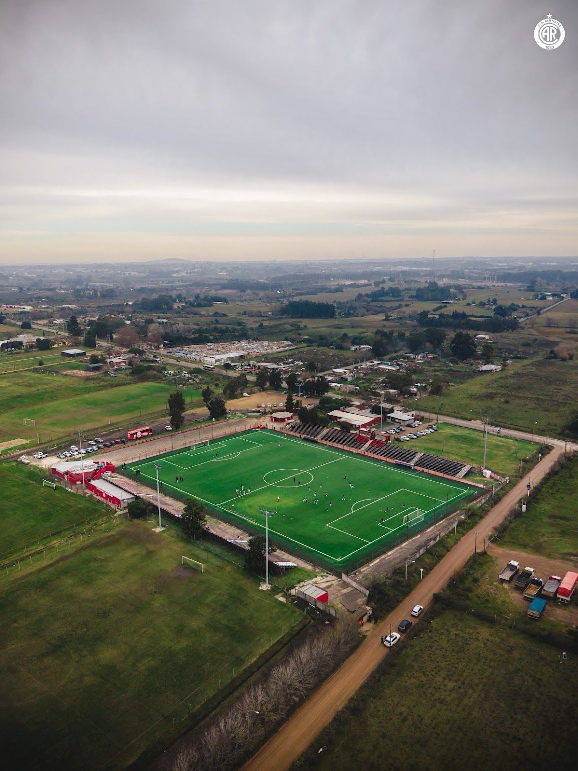 Vista aérea del estadio del Club Atlético Rentistas